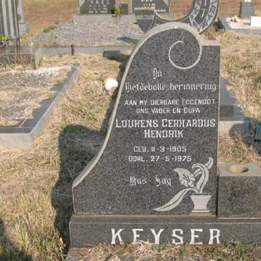 KEYSER Lourens Gerhardus Hendrik 1905-1975