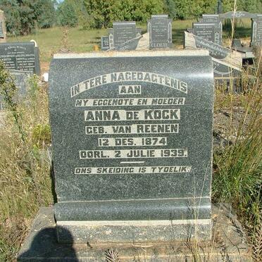 KOCK Anna, de nee VAN REENEN 1874-1939