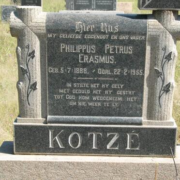 KOTZÉ Philippus Petrus Erasmus 1888-1955 &amp; Maria Magdalena 1895-1961