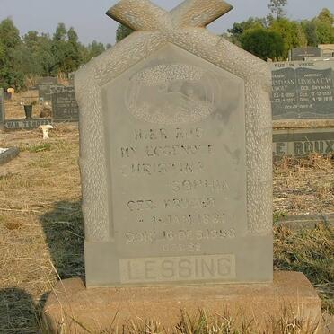LESSING Christina Sophia nee KRUGER 1881-1958