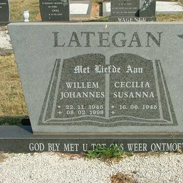 LATEGAN Willem Johannes 1945-1998 &amp; Cecilia Susanna 1945-