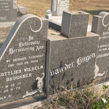 LINGEN Gottlieb Wilhelm Bruckner, van der 1917-1972 &amp; Johanna Jacoba 1919-1997
