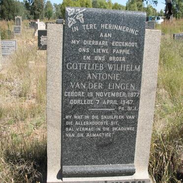 LINGEN Gottlieb Wilhelm Antonie, van der 1877-1947
