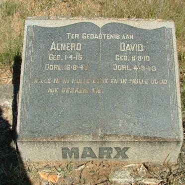 MARX Almero 1915-1943 :: MARX David 1910-1943