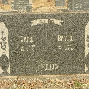 MULLER Japie 1895-1966 :: MULLER Battie 1890-1967