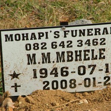 MBHELE M.M. 1946-2008