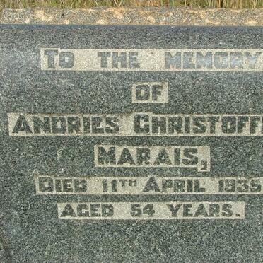 MARAIS Andries Christoffel -1935