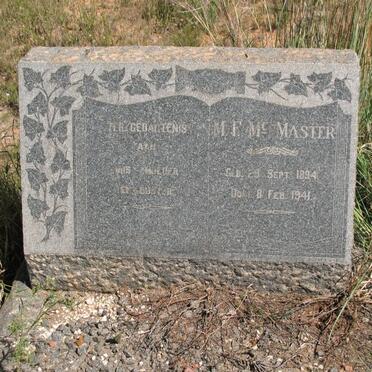 McMASTER M.F. 1894-1941