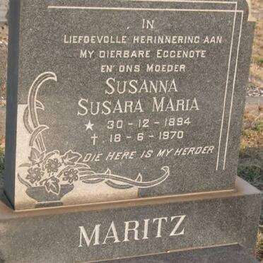MARITZ Susanna Susara Maria 1894-1970