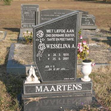 MAARTENS Wesselina A. 1935-2001