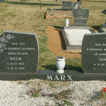 MARX Willie 1927-1995 &amp; Anna 1934-