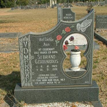 MERWE Sybrand Gerhardus, v.d. 1923-1991