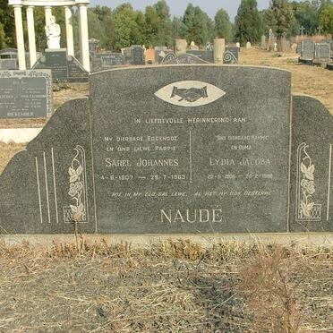 NAUDé Sarel Johannes 1907-1963 &amp; Lydia Jacoba 1906-1988
