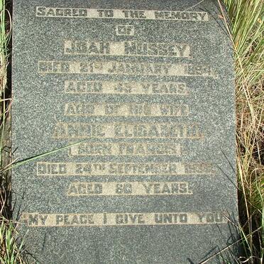 NUSSEY Joah -1894 &amp; Annie Elizabeth ? -19??