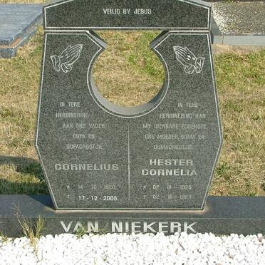 NIEKERK Cornelius, van 1920-2005 &amp; Hester Cornelia 1925-1997