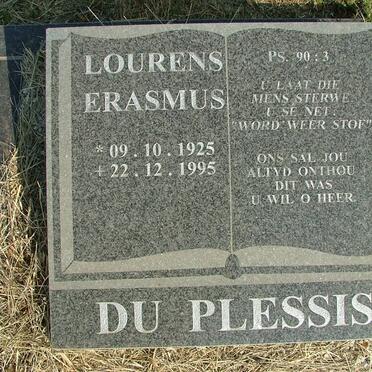 PLESSIS Lourens Erasmus, du 1925-1995