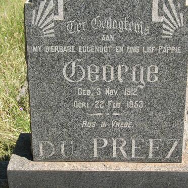 PREEZ George, du 1912-1953