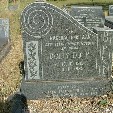 PLESSIS Dolly, du 1919-1989