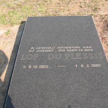 PLESSIS Lof, du 1905-1980