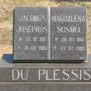 PLESSIS Jacobus Josephus, du 1911-1985 &amp; Magdalena Susara 1916-1985