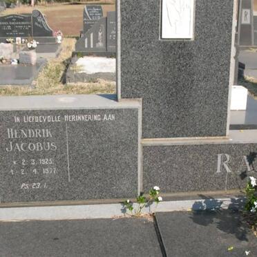 RAATH Hendrik Jacobus 1925-1977