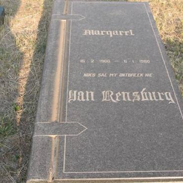 RENSBURG Margaret, van 1900-1980