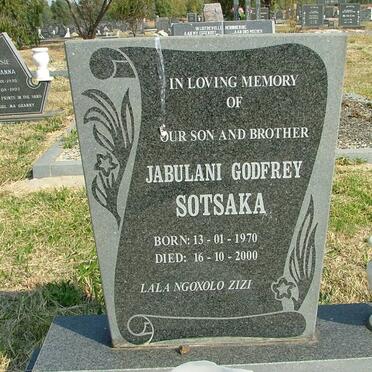 SOTSAKA Jabulani Godfrey 1970-2000
