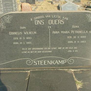 STEENKAMP Cornelis Wilhelm 1893-1965 &amp; Anna Maria Petronella DE WET 1899-1963