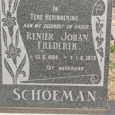 SCHOEMAN Renier Johan Frederik 1889-1973