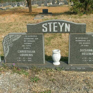STEYN Christiaan Lourens 1909-1995 &amp; Susanna Helena 1918-1996