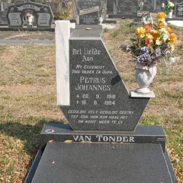TONDER Petus Johannes, van 1918-1984