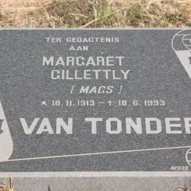 TONDER Margaret Gillettly, van 1913-1993