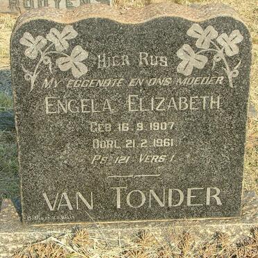 TONDER Engela Elizabeth, van 1907-1961