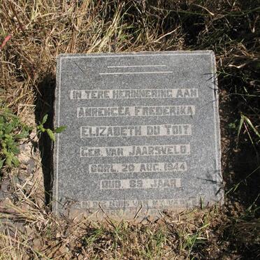 TOIT Anrencea Frederika Elizabeth, du nee VAN JAARSVELD -1944