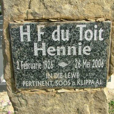 TOIT H.F., du 1926-2006