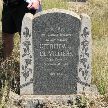 VILLIERS Getruida J., de nee CRONJE