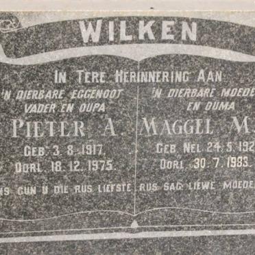 WILKEN Pieter A. 1917-1975 &amp; Maggel M.C. 1922-1983