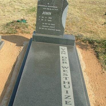 WESTHUIZEN John, van der 1956-2002