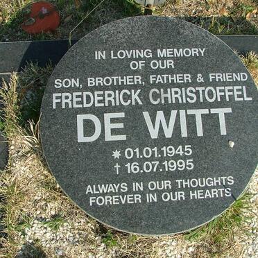 WITT Frederick Christoffel, de 1945-1995