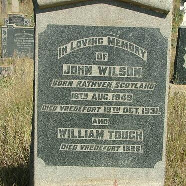 WILSON John 1849-1931 :: TOUGH William -1898