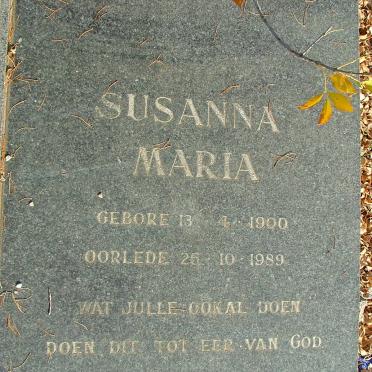? Susanna Maria 1900-1989