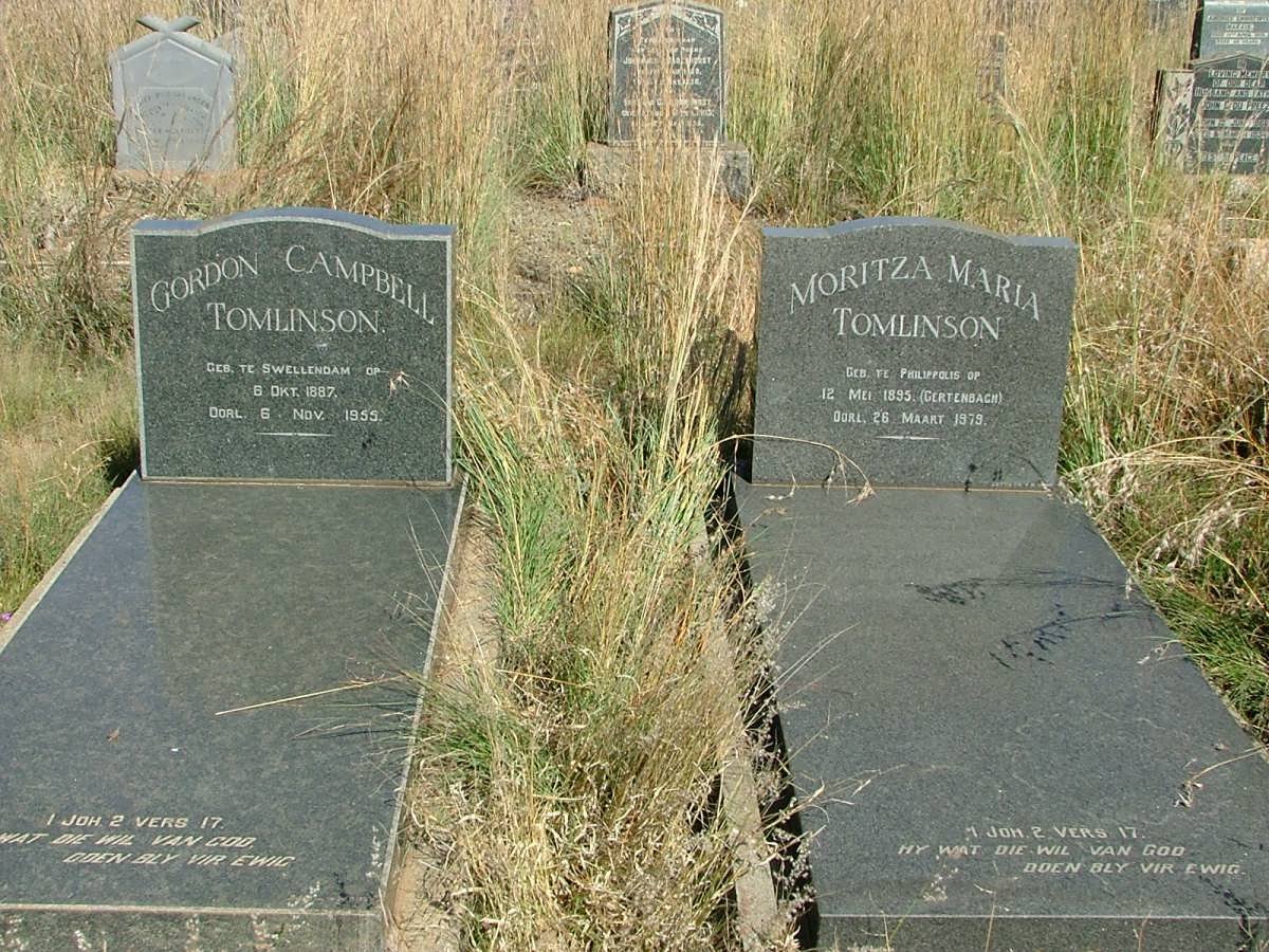 TOMLINSON Gordon Campbell 1887-1955 &amp; Moritza Maria GERTENBACH 1895-1979