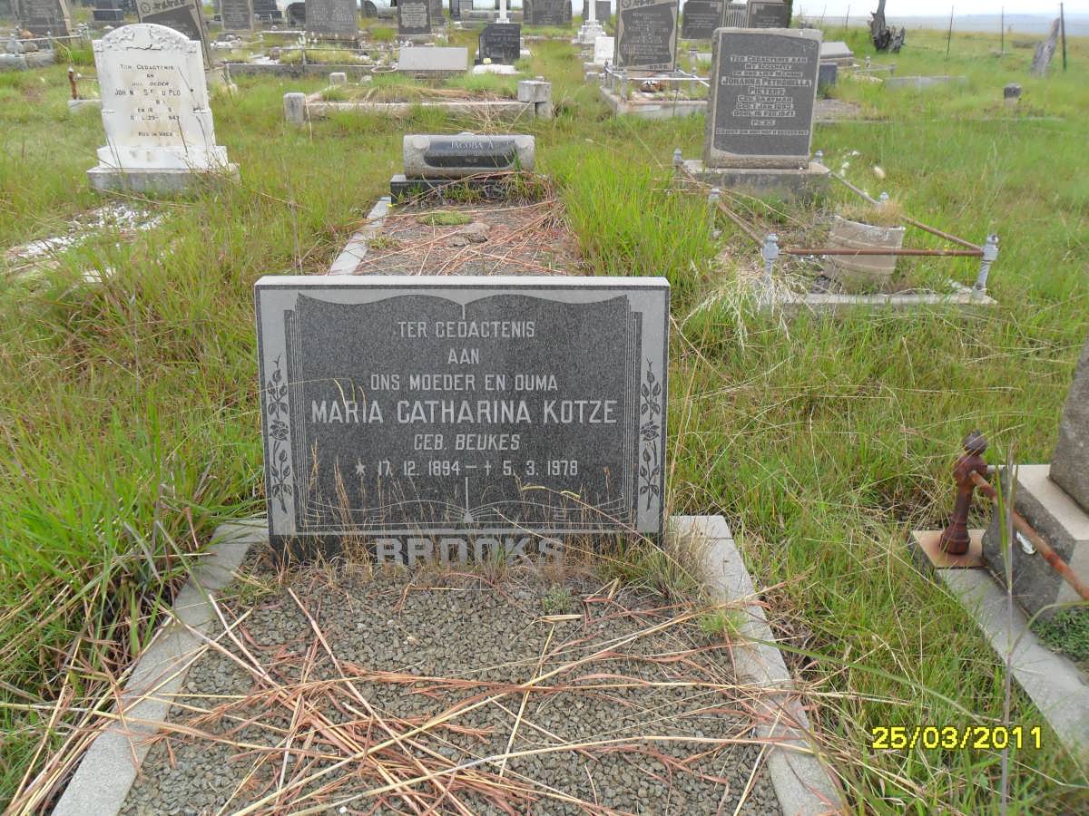 BROOKS Maria Catharina Kotze nee BEUKES 1894-1976