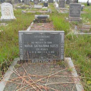 BROOKS Maria Catharina Kotze nee BEUKES 1894-1976