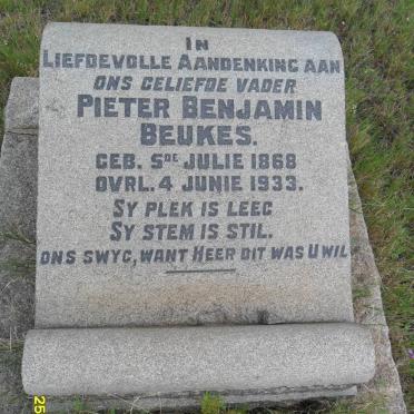 BEUKES Pieter Benjamin 1868-1993