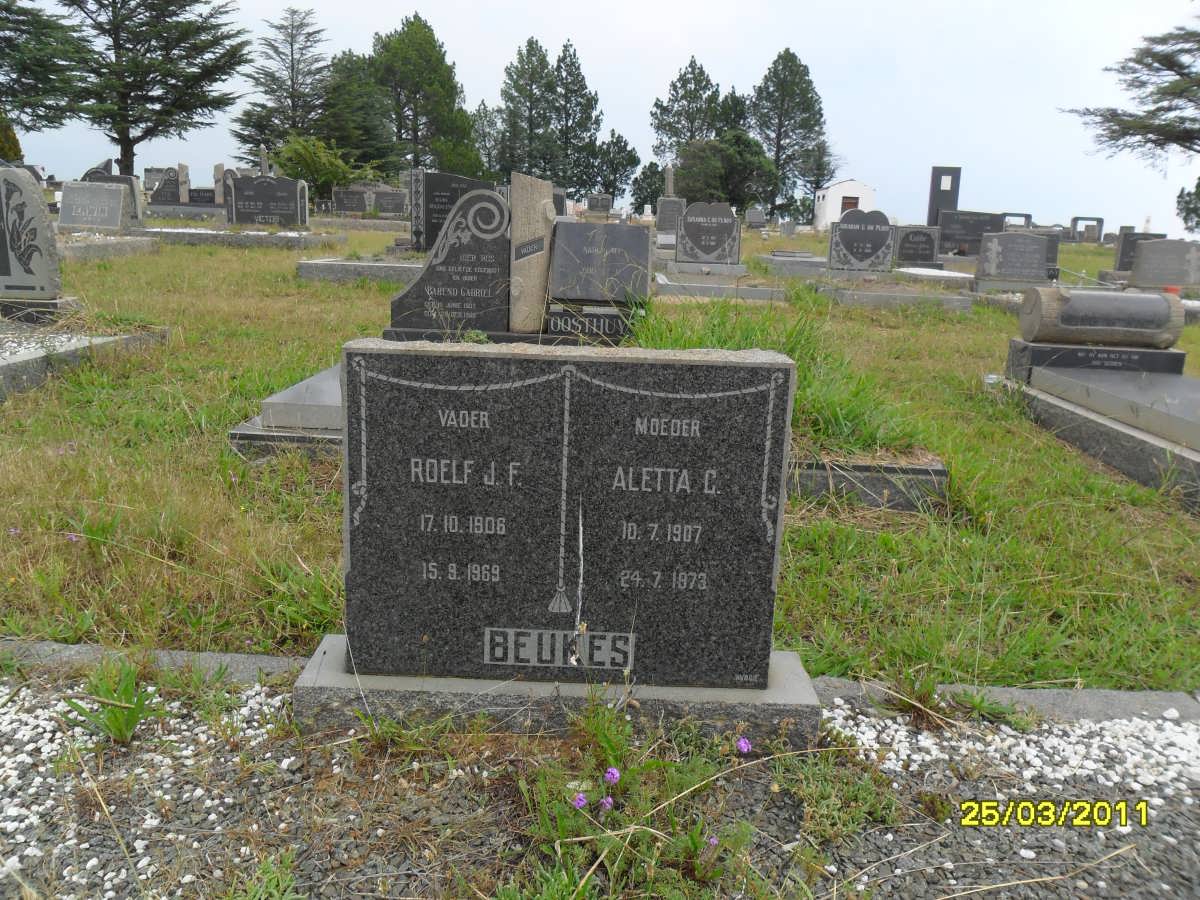 BEUKES Roelf J.F. 1906-1969 & Aletta G. 1907-1973