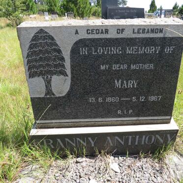 ANTHONY Mary 1860-1967