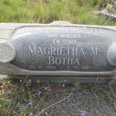 BOTHA Magrietha M. 1910-1997