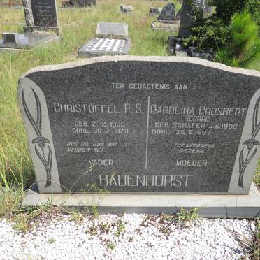 BADENHORST Christoffel P.S. 1905-1973 & Carolina Crosbert SCHAEFER 1908-1997
