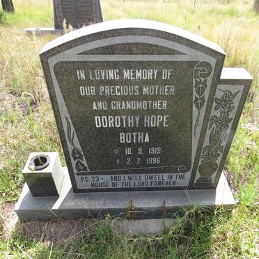 BOTHA Dorothy Hope 1919-1996